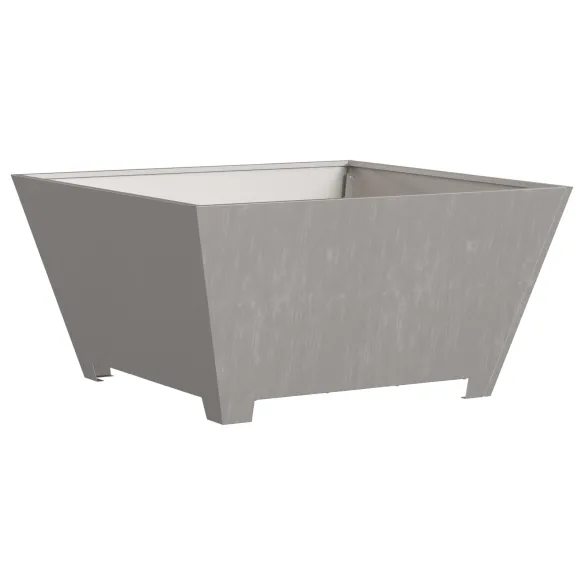 Vatră de foc pătrată din oțel corten - 80x80x40 cm