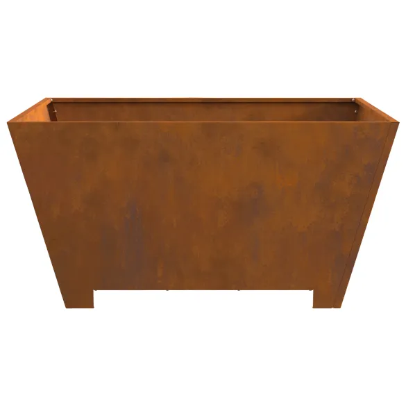 Vatră de foc pătrată din oțel corten - 80x80x40 cm