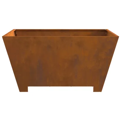 Vatră de foc pătrată din oțel corten - 80x80x40 cm
