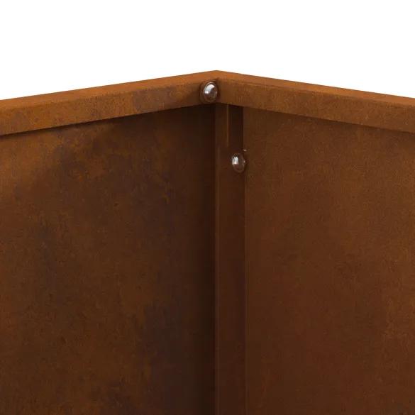 Vatră de foc pătrată din oțel corten - 80x80x40 cm