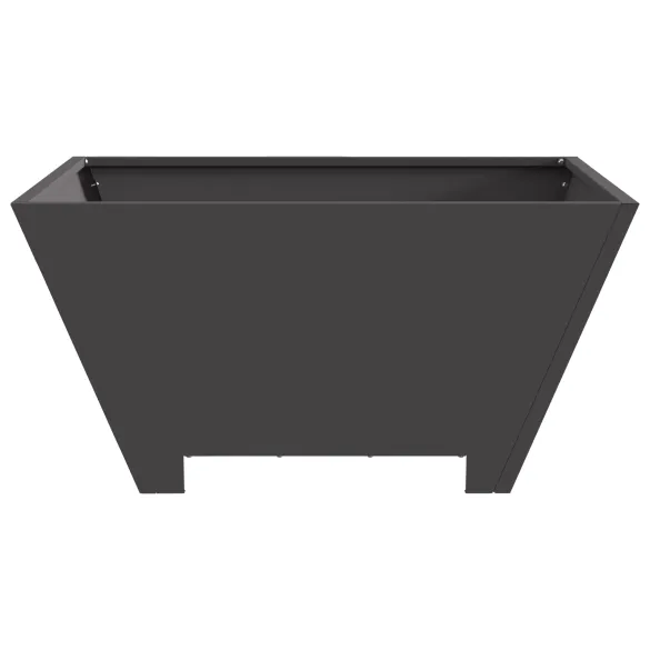 Vatră de foc - negru - pătrată - 60x60x30 cm - oțel Vatră de foc - negru - pătrată - 60x60x30 cm - oțel