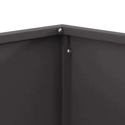 Vatră de foc - negru - pătrată - 60x60x30 cm - oțel