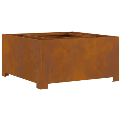 Vatră de foc pătrată - Oțel corten - Livrare gratuită