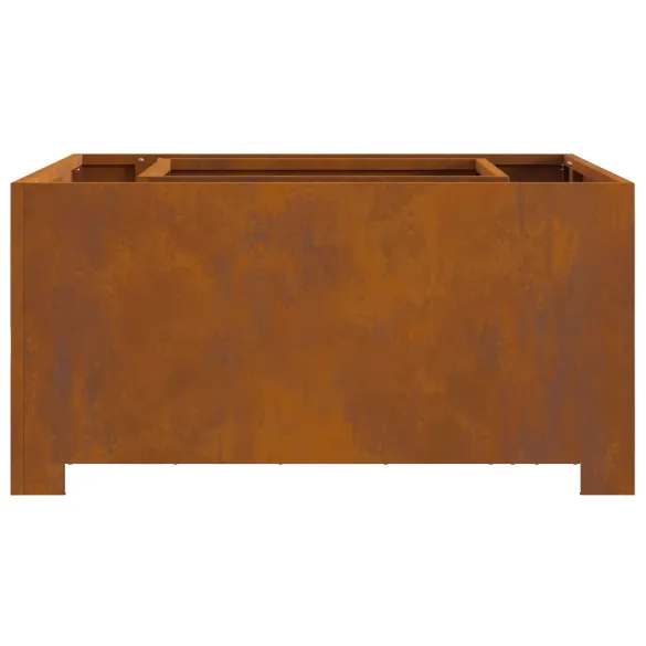 Vatră de foc pătrată - Oțel corten - Livrare gratuită