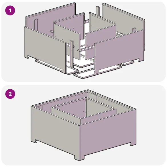 Vatră de foc pătrată - Oțel corten - Livrare gratuită