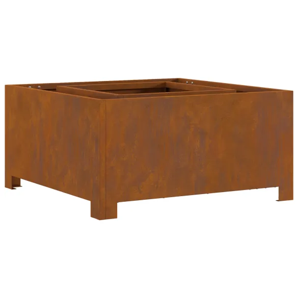 Vatră de foc pătrată din oțel corten - 60x60x30 cm Vatră de foc pătrată din oțel corten - 60x60x30 cm