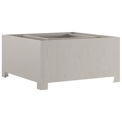 Vatră de foc pătrată din oțel corten - 60x60x30 cm