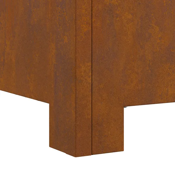 Vatră de foc pătrată din oțel corten - 60x60x30 cm Vatră de foc pătrată din oțel corten - 60x60x30 cm