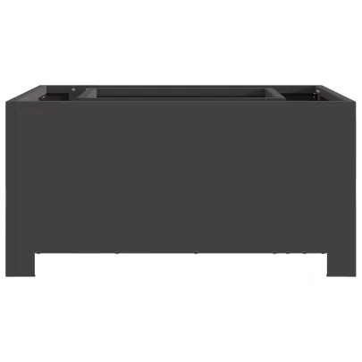 Vatră de foc pătrată negru - Oțel rezistent - Livrare gratuită