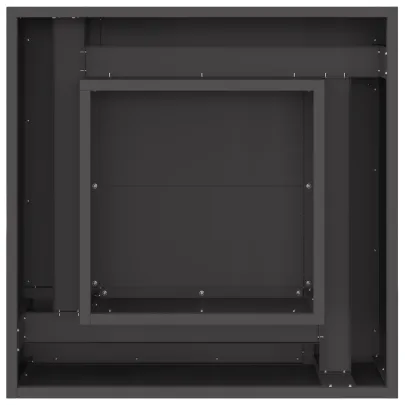 Vatră de foc pătrată negru - Oțel rezistent - Livrare gratuită