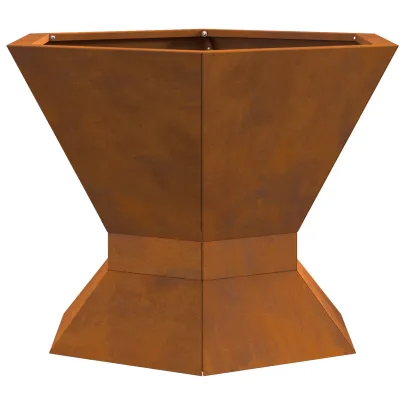 Vatră de foc hexagonal oțel corten | Livrare gratuită