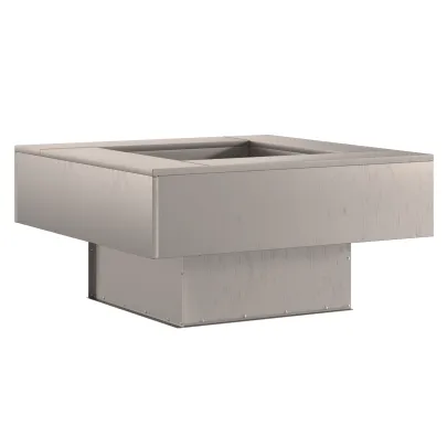 Cuptor Exterior Pătrat Oțel Corten | Foc de Tabără Grădină