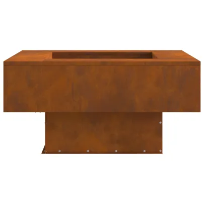 Cuptor Exterior Pătrat Oțel Corten | Foc de Tabără Grădină