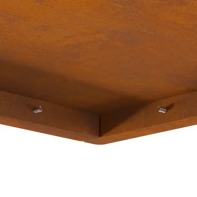 Cuptor Exterior Pătrat Oțel Corten | Foc de Tabără Grădină