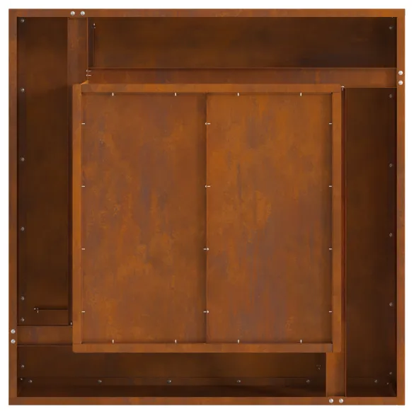 Cuptor Exterior Pătrat Oțel Corten | Foc de Tabără Grădină Cuptor Exterior Pătrat Oțel Corten | Foc de Tabără Grădină
