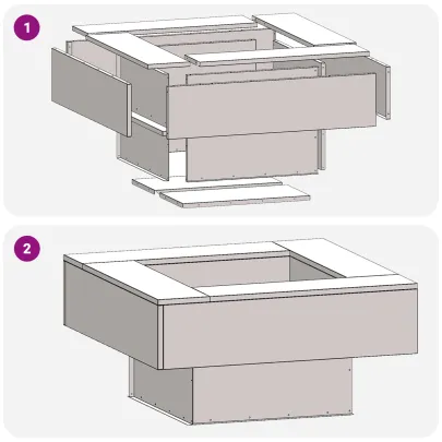 Cuptor Exterior Pătrat Oțel Corten | Foc de Tabără Grădină