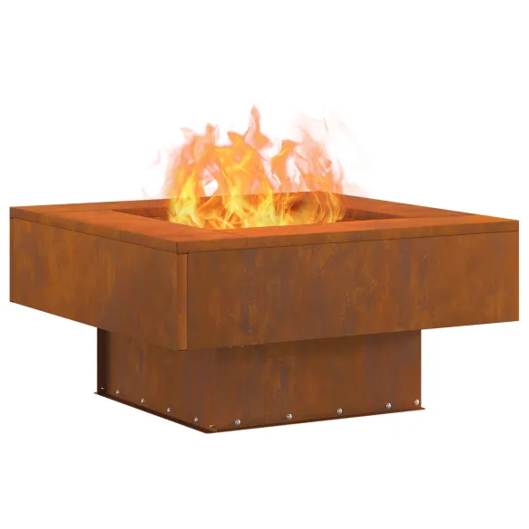 Focar Pătrat 60x60 cm din Oțel Corten pentru Grădină Focar Pătrat 60x60 cm din Oțel Corten pentru Grădină