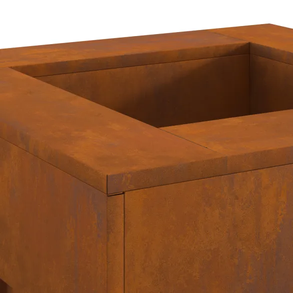 Focar Pătrat 60x60 cm din Oțel Corten pentru Grădină Focar Pătrat 60x60 cm din Oțel Corten pentru Grădină