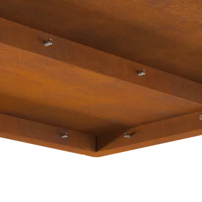 Focar Pătrat 60x60 cm din Oțel Corten pentru Grădină