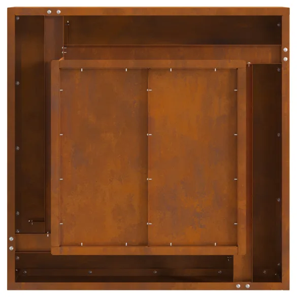 Focar Pătrat 60x60 cm din Oțel Corten pentru Grădină Focar Pătrat 60x60 cm din Oțel Corten pentru Grădină