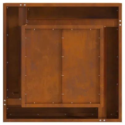 Focar Pătrat 60x60 cm din Oțel Corten pentru Grădină