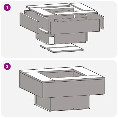 Focar Pătrat 60x60 cm din Oțel Corten pentru Grădină
