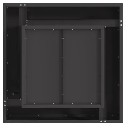 Foc de Tabără Pătrat Negru Oțel | 60x60x30 cm | Livrare Gratuită