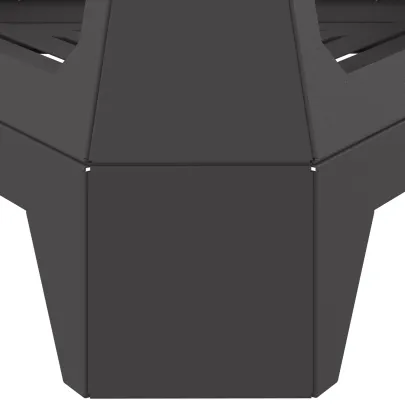 Vatră de foc cu horn negru - Oțel rezistent - Livrare gratuită