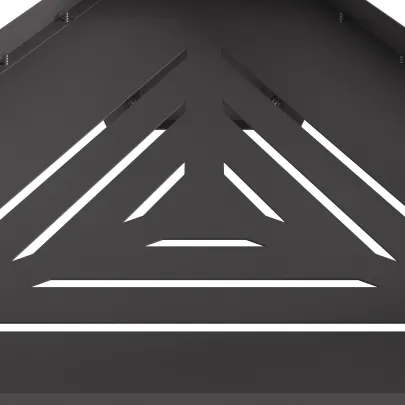 Vatră de foc cu horn negru - Oțel rezistent - Livrare gratuită