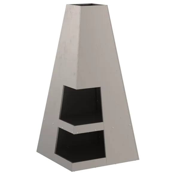 Vatră Foc Corten Exterior cu Depozitare Lemne | Livrare Gratuită