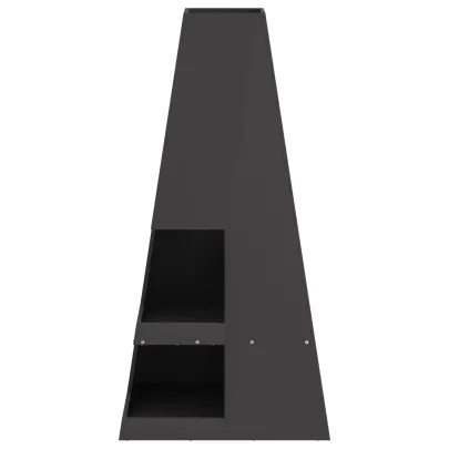 Vatră de foc piramidală din oțel, negru | Livrare gratuită