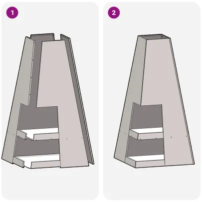 Vatră de foc piramidală din oțel, negru | Livrare gratuită