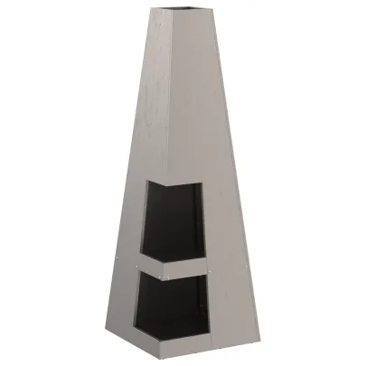 Vatră de foc cu depozitare lemne - Oțel corten rezistent