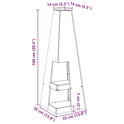 Vatră de foc cu depozitare lemne - Negru - Oțel | Comandă Acum