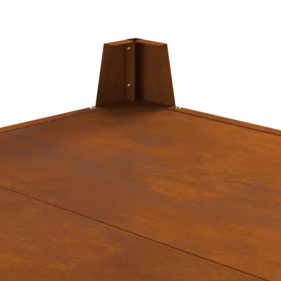 Focar Pătrat Oțel Corten Rezistent la Intemperii | Livrare Gratuită