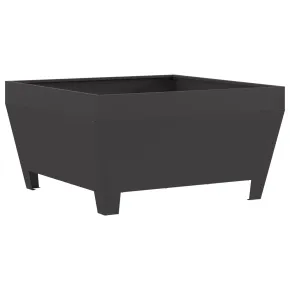 Foc de Tabără Pătrat Negru Oțel | Livrare Gratuită 2