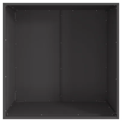 Foc de Tabără Pătrat Negru Oțel | Livrare Gratuită