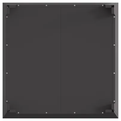 Foc de Tabără Pătrat Negru Oțel | Livrare Gratuită