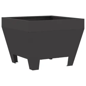 Focar Pătrat Negru Oțel pentru Grădină | Livrare Gratuită 2