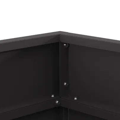 Focar Pătrat Negru Oțel pentru Grădină | Livrare Gratuită