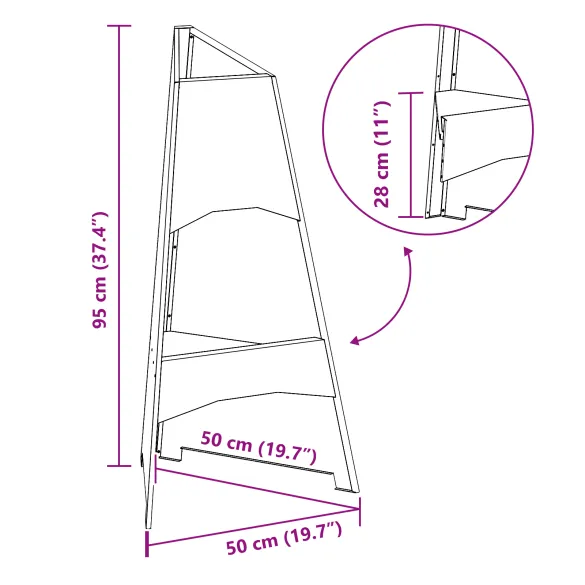 Vatră de Foc Exterior Piramidală - Negru - Oțel | Livrare Gratuită