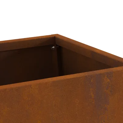 Vatră de foc rustică cu depozitare lemne - Oțel Corten