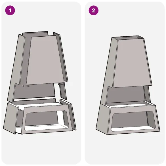 Vatră de foc rustică cu depozitare lemne - Oțel Corten