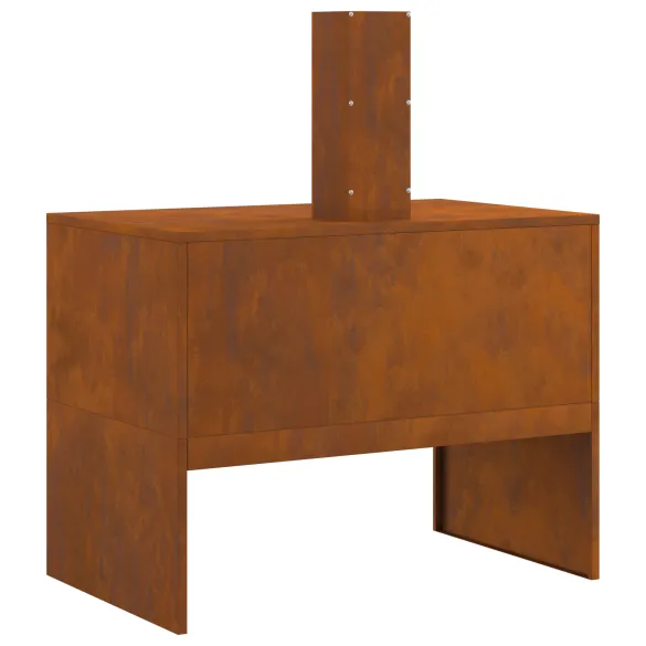 Vatră de foc exterior cu horn - Oțel corten | Livrare gratuită Vatră de foc exterior cu horn - Oțel corten | Livrare gratuită