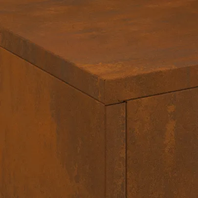 Vatră de foc cu horn - Oțel Corten - Livrare Gratuită