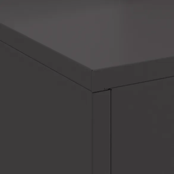 Vatră de foc cu horn negru, oțel | Livrare gratuită