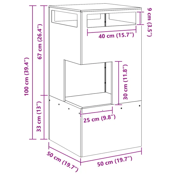 Vatră de Foc Exterior Negru, Oțel - Încălzire Balcon/Terasă