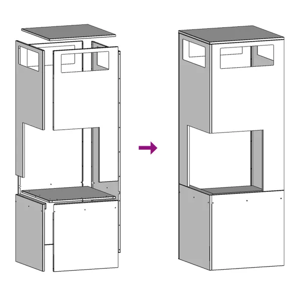 Vatră de foc pătrată din oțel corten - Livrare gratuită