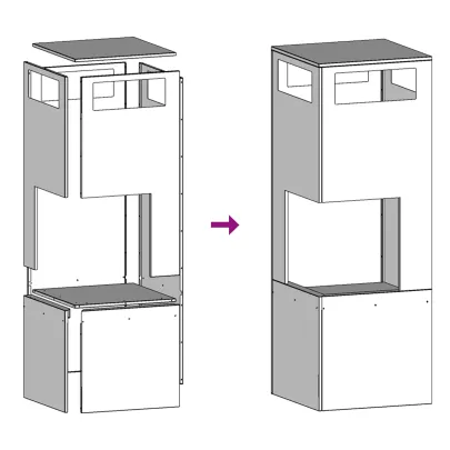 Vatră de foc pătrată din oțel corten - Livrare gratuită