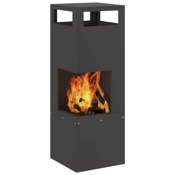 Vatră de foc pătrată negră - Oțel rezistent la rugină Vatră de foc pătrată negră - Oțel rezistent la rugină